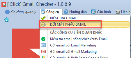 Kiểm tra mật khẩu Gmail hàng loạt