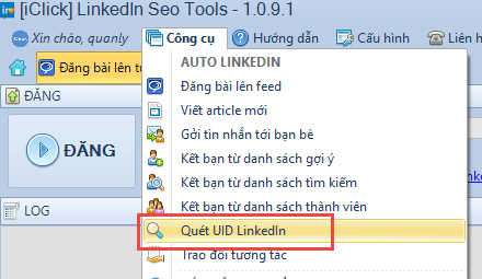 Kết bạn theo danh sách UID thành viên quét được trên Linkedin