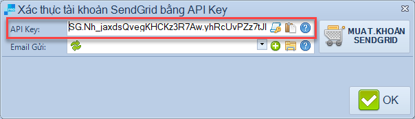 Kết nối phần mềm SendGrid Pro với API Key