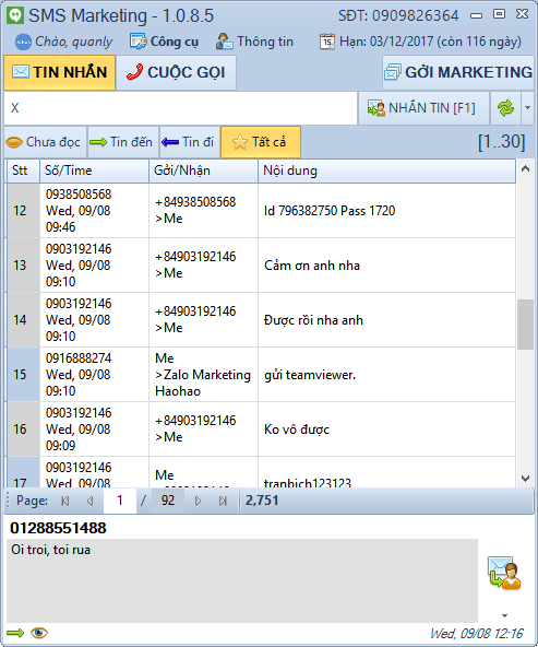 Kết nối phần mềm sms marketing với điện thoại android