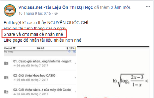 Lọc email từ bình luận facebook