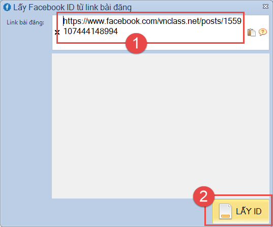 Lọc email từ bình luận facebook