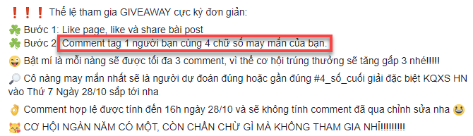 Lọc một cụm từ trong tất cả bình luận Facebook