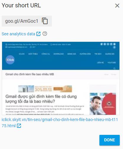 Link rút gọn Google