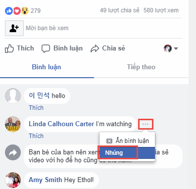 Link video livestream Facebook