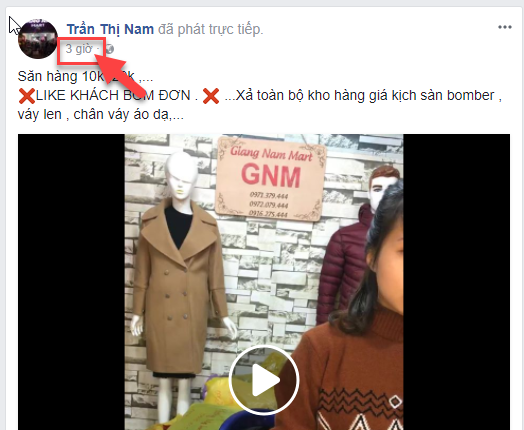 Link video livestream Facebook