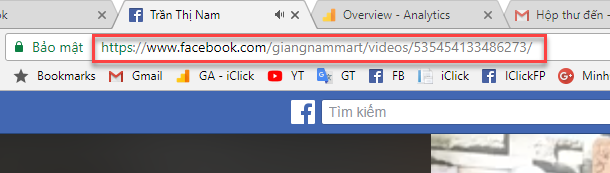 Link video livestream Facebook