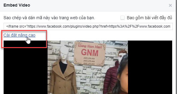 Link video livestream Facebook