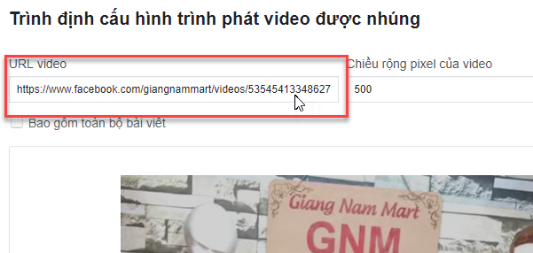 Link video livestream Facebook