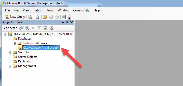 Xử lý lỗi database suspect MS SQL Server