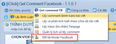 Lấy bình luận real time live stream