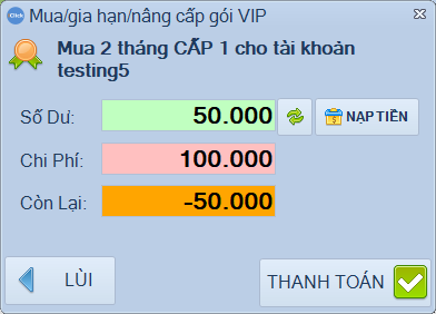 Mua bản quyền, thanh toán, nâng cấp, gia hạn iClick
