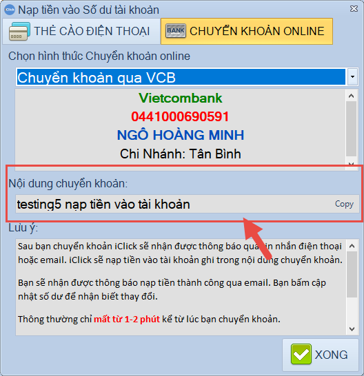 Mua bản quyền, thanh toán, nâng cấp, gia hạn iClick
