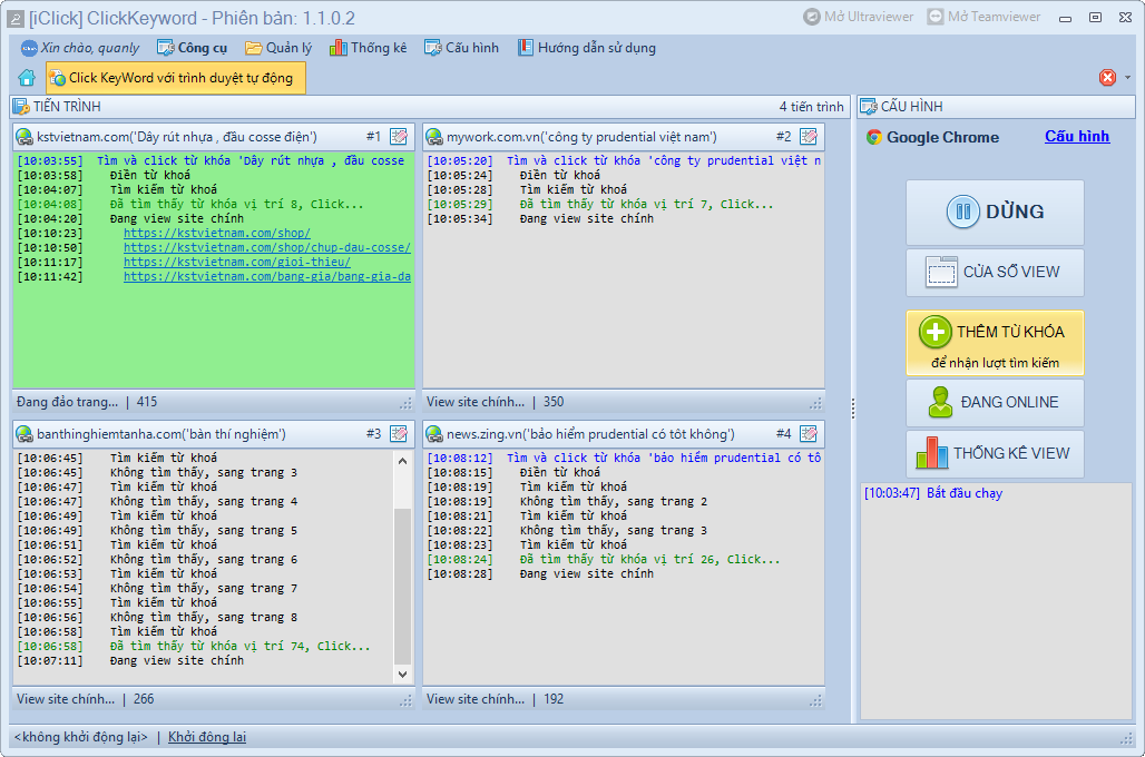 Phần mềm Click Keyword phiên bản 1.1.0.2