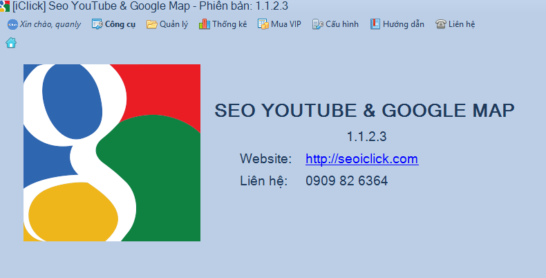 Phần mềm seo Youtube, Google Maps phiên bản 1.1.2.3