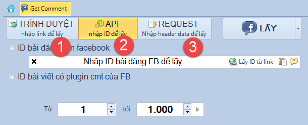 Nâng cấp get comment Facebook