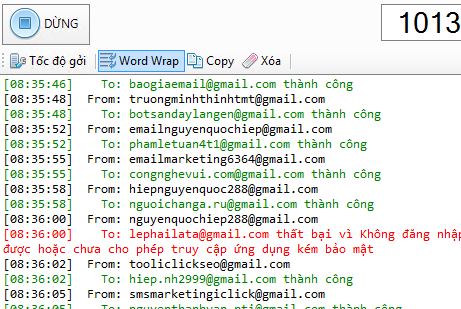 Cập nhật Email Marketing phiên bản 1.0.8.3