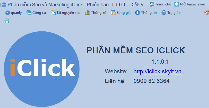 Cập nhật phần mềm seo iClick phiên bản 1.1.0.1
