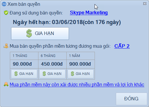 Nâng cấp phần mềm quảng cáo Skype