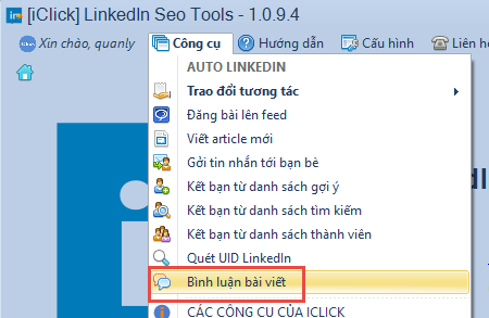 Nâng cấp phần mềm SEO LinkedIn phiên bản 1.0.9.4