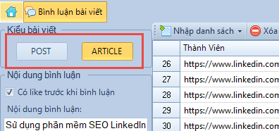 Nâng cấp phần mềm SEO LinkedIn phiên bản 1.0.9.4