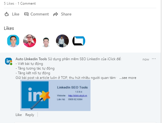 Nâng cấp phần mềm SEO LinkedIn phiên bản 1.0.9.4