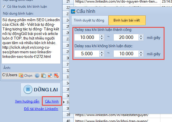 Nâng cấp phần mềm SEO LinkedIn phiên bản 1.0.9.4