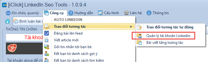 Nâng cấp phần mềm SEO LinkedIn phiên bản 1.0.9.4