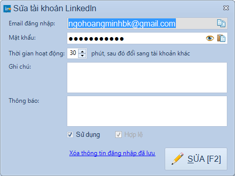 Nâng cấp phần mềm SEO LinkedIn phiên bản 1.0.9.4