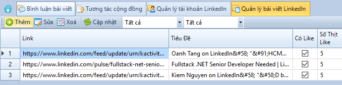 Nâng cấp phần mềm SEO LinkedIn phiên bản 1.0.9.4