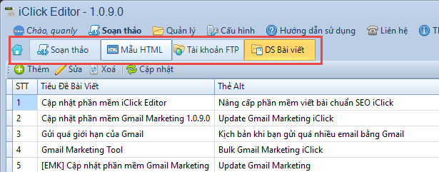Nâng cấp phần mềm viết bài chuẩn SEO iClick