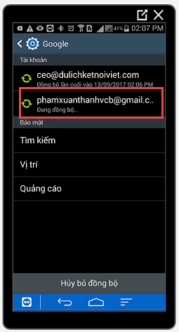 ứng dụng myMobit đòi Gmail