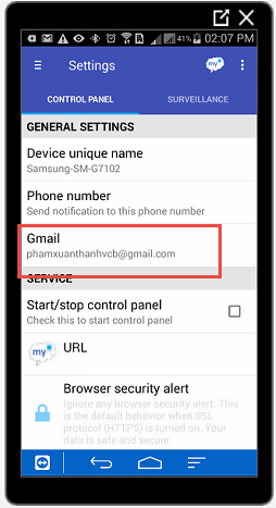 ứng dụng myMobit đòi Gmail