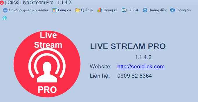 Cập nhật phiên bản 1.1.4.2 phần mềm LiveStream Pro