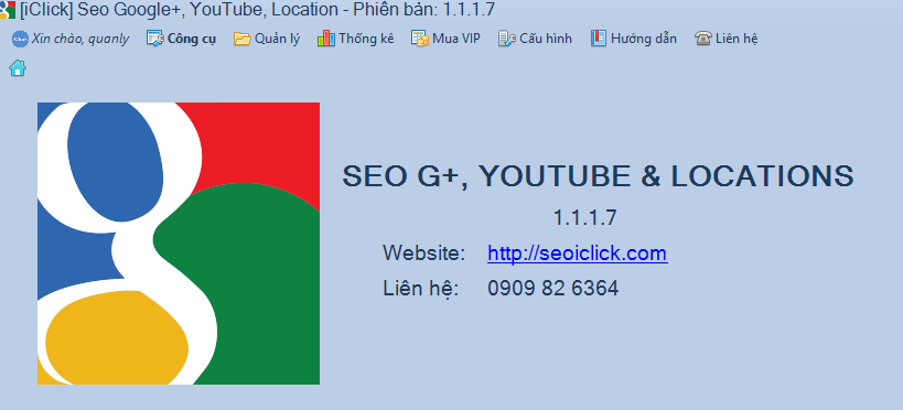 Phần mềm SEO Youtube, Google Maps phiên bản 1.1.1.7
