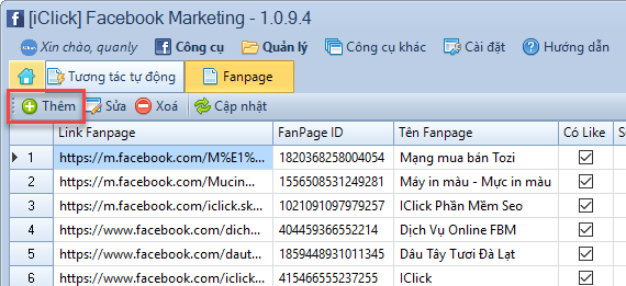 Phần mềm Facebook Marketing