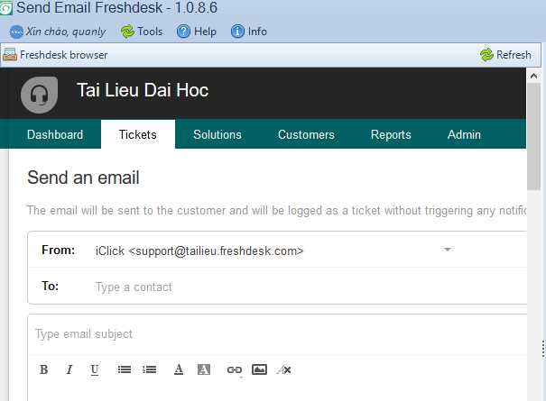 phần mềm gửi email freshdesk