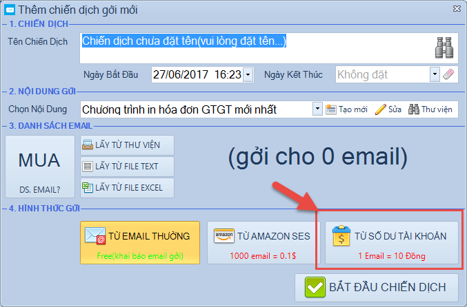 Phần mềm gửi email marketing iClick