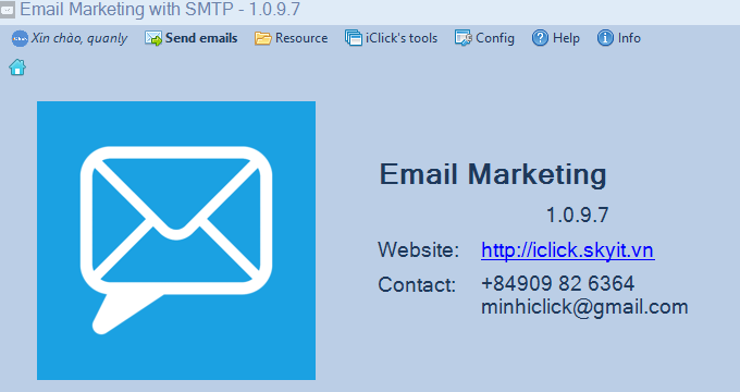 Cập phần mềm Email Marketing phiên bản 1.0.9.7
