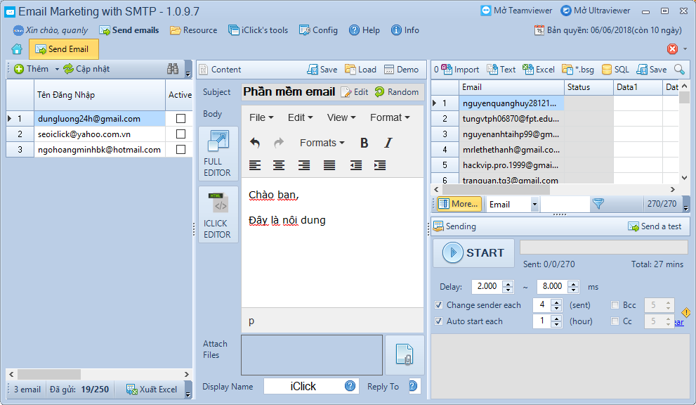 phần mềm gửi email marketnig