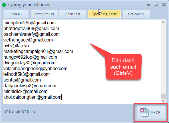 Phần mềm lọc email chết Verify Email iClick