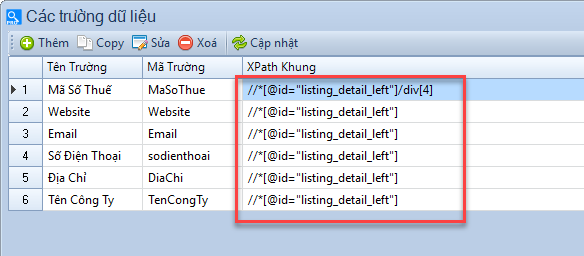 Phần mềm lấy dữ liệu Scan Web Pro