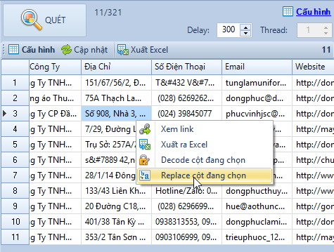 Phần mềm lấy dữ liệu Scan Web Pro