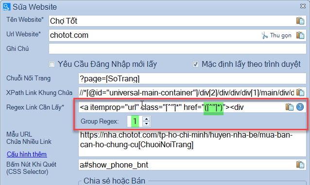 Phần mềm lấy dữ liệu Scan Web Pro