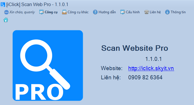 Cập nhật phần mềm Scan Web Pro phiên bản 1.1.0.1