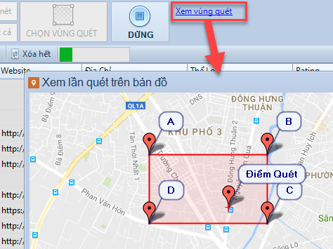 Phần mềm Local Marketing quét địa điểm trên Google Maps