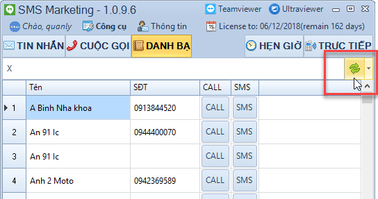 Phần mềm quản lý danh bạ điện thoại
