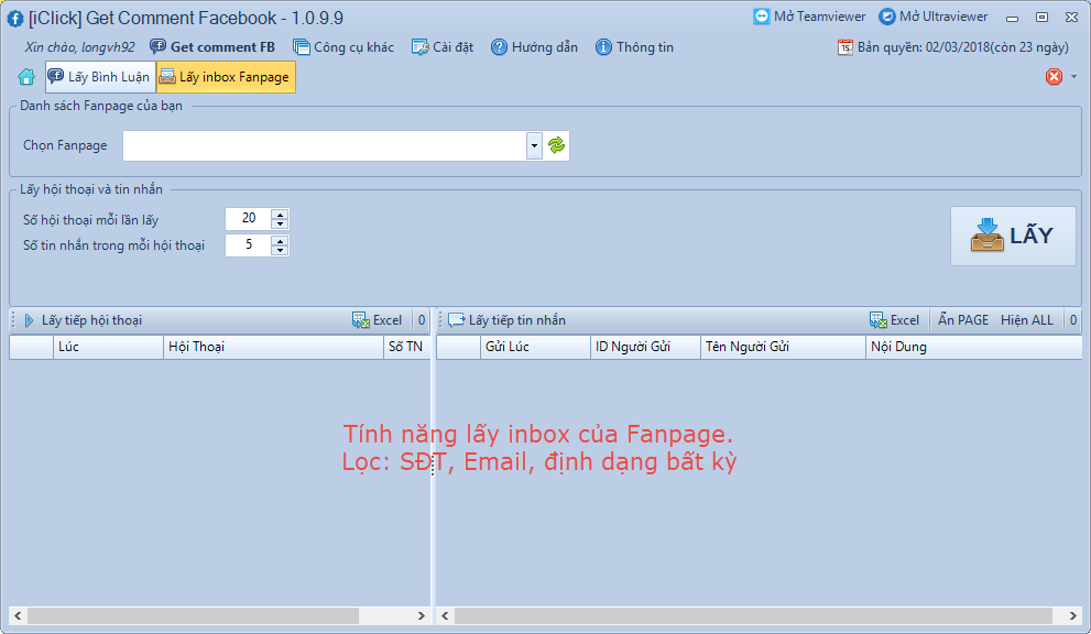 Phần mềm quản lý inbox fanpage