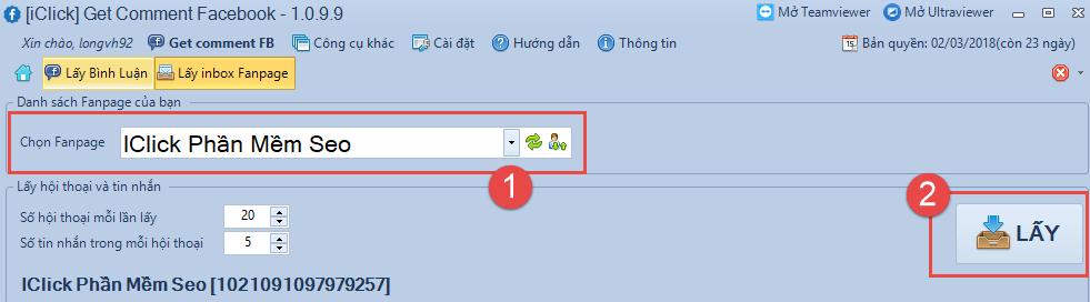 Phần mềm quản lý inbox fanpage