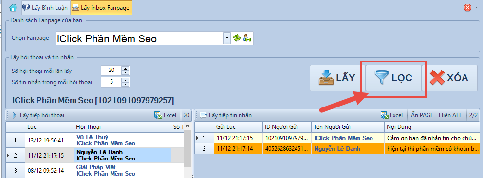 Phần mềm quản lý inbox fanpage